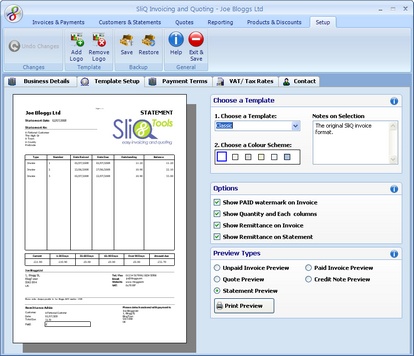 Invoice Templates Free on Invoice Templates Supported Within Sliq Invoicing And Quoting